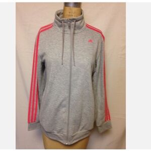 Adidas ESS 3S Tracktop Climalite Jacket L MGreyH/Shored NWT